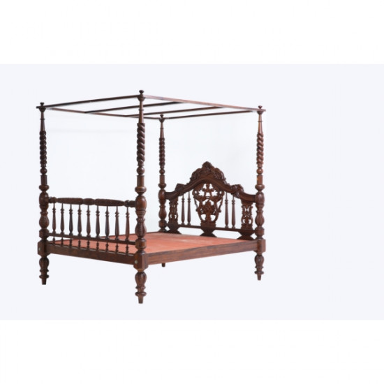 Classical Indian Laurel Four Poster Bed