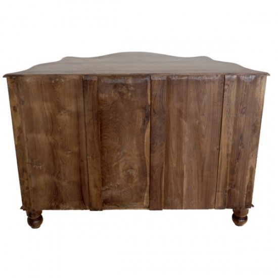 Antique Style Curved Wooden Sideboard