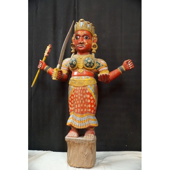 Antique Indian Goddess Temple Statue