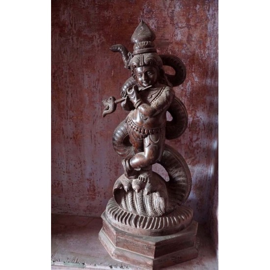 Antique Wooden Kaliyamardhanam