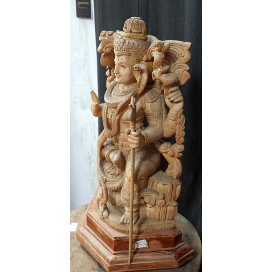 Antique Wooden Lord Shiva