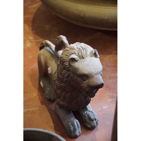 Antique Wooden carved Lion Statue