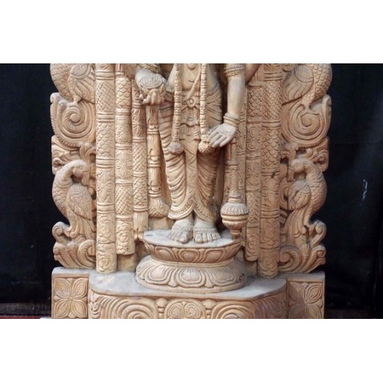 Wooden  Lord Vishnu statue
