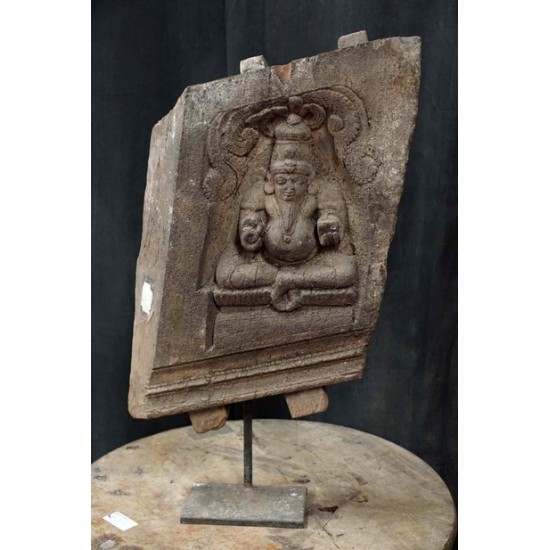 Wooden Chariot Piece Lord Kubera