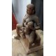 Wooden mother statue