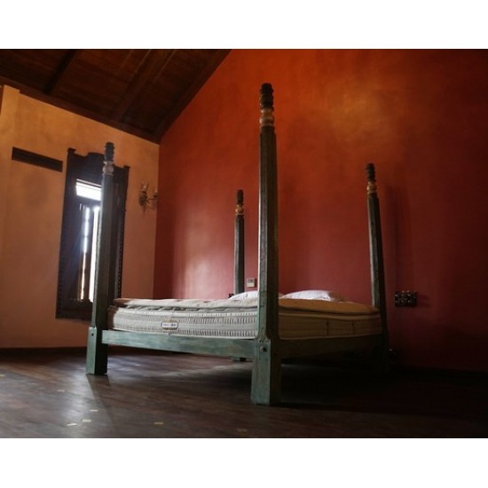 Antique Kerala Style Wooden Bed