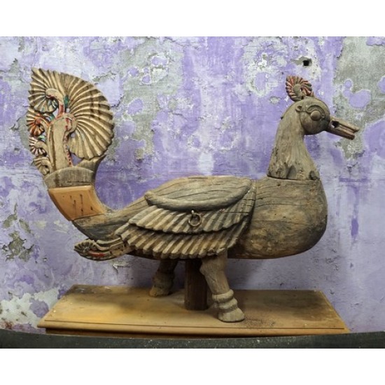 Antique Wodden Peacock Vahana