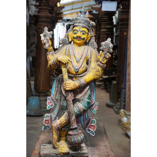 Lord Vishnu Wooden Statue