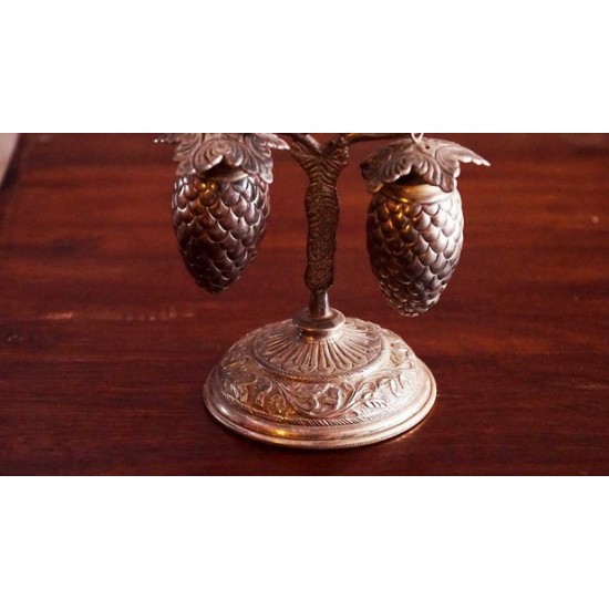 Silver Carved Hanging Salt and Pepper Shakers