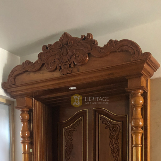 Antique Style Carved Door with Panel