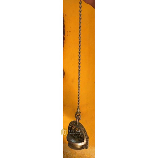 Antique Brass Gajalaxmi Hanging lamp