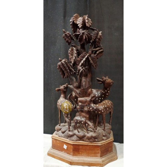 Antique Carved Rosewood Showpiece