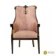 Wing Back Accent Wooden Chair