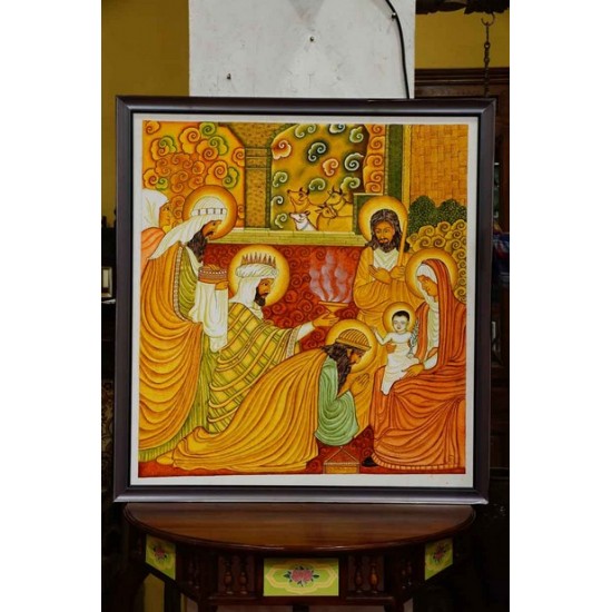 Baby Jesus mural painting