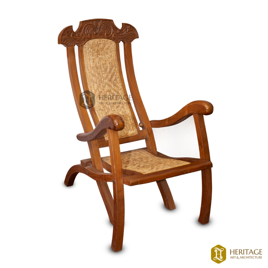 Foldable Cane Wooden Chair
