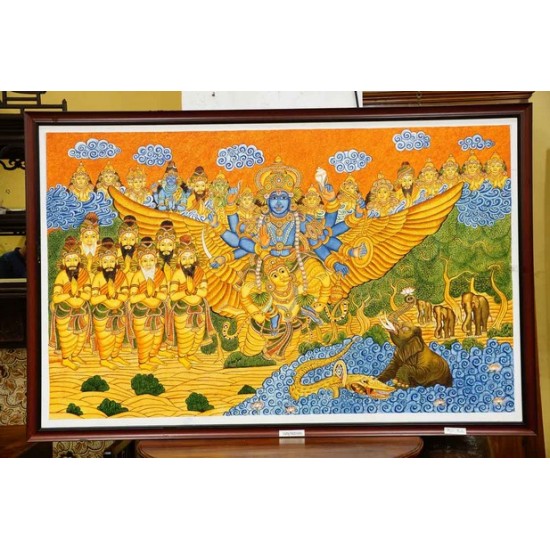 Ghajendra moksham mural painting