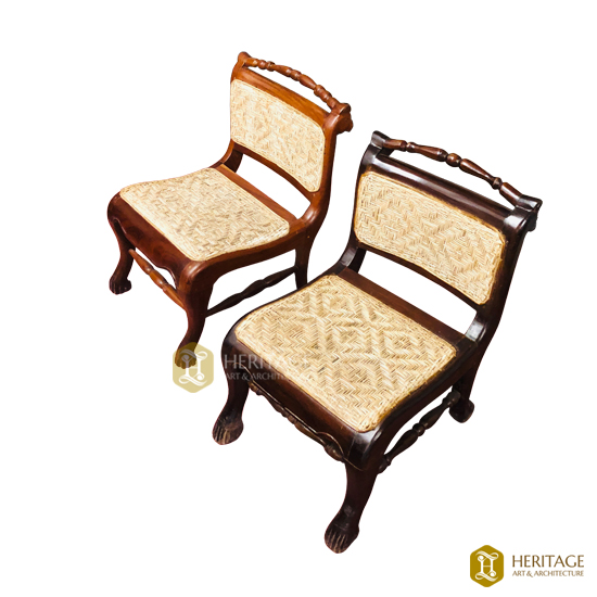 Pallava Style Woven Cane Chair