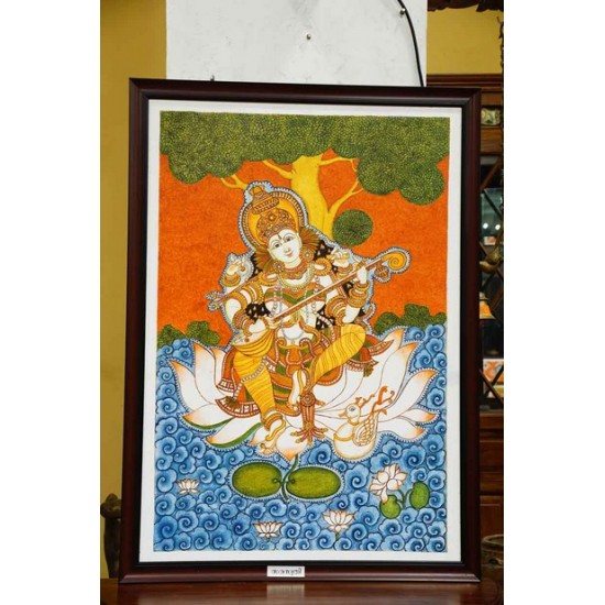 Saraswathi mural paintings