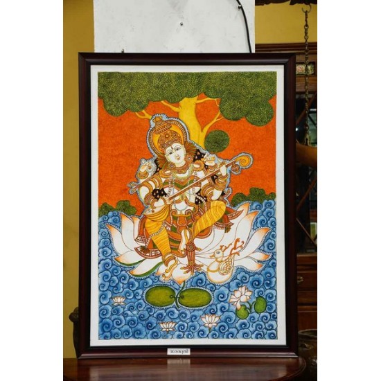 Saraswathi mural paintings