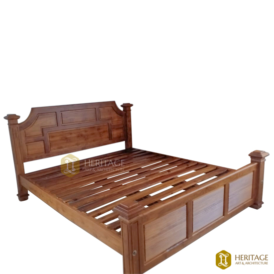 Teakwood Slatted Traditional Bed