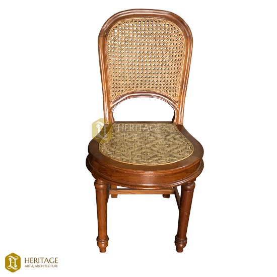 Traditional Wooden Blind Weave Caning Chair