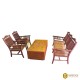 Vintage Style Wooden Sofa Set With Coffee Table