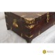 Teak and Brass Marriage Chest