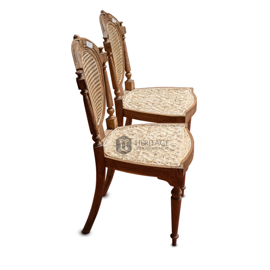 Cane and Wood Back Chair