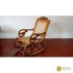 Teak and Cane Rocking Chair