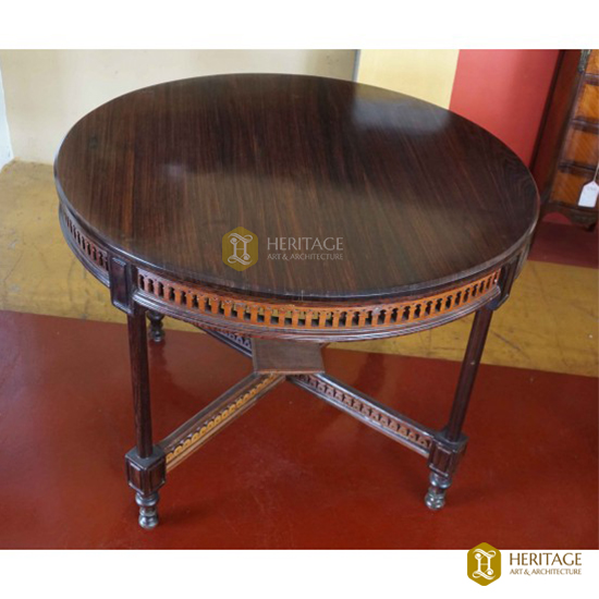 Antique Style Rose Wood Round Table