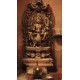 wooden statue of lord muruga